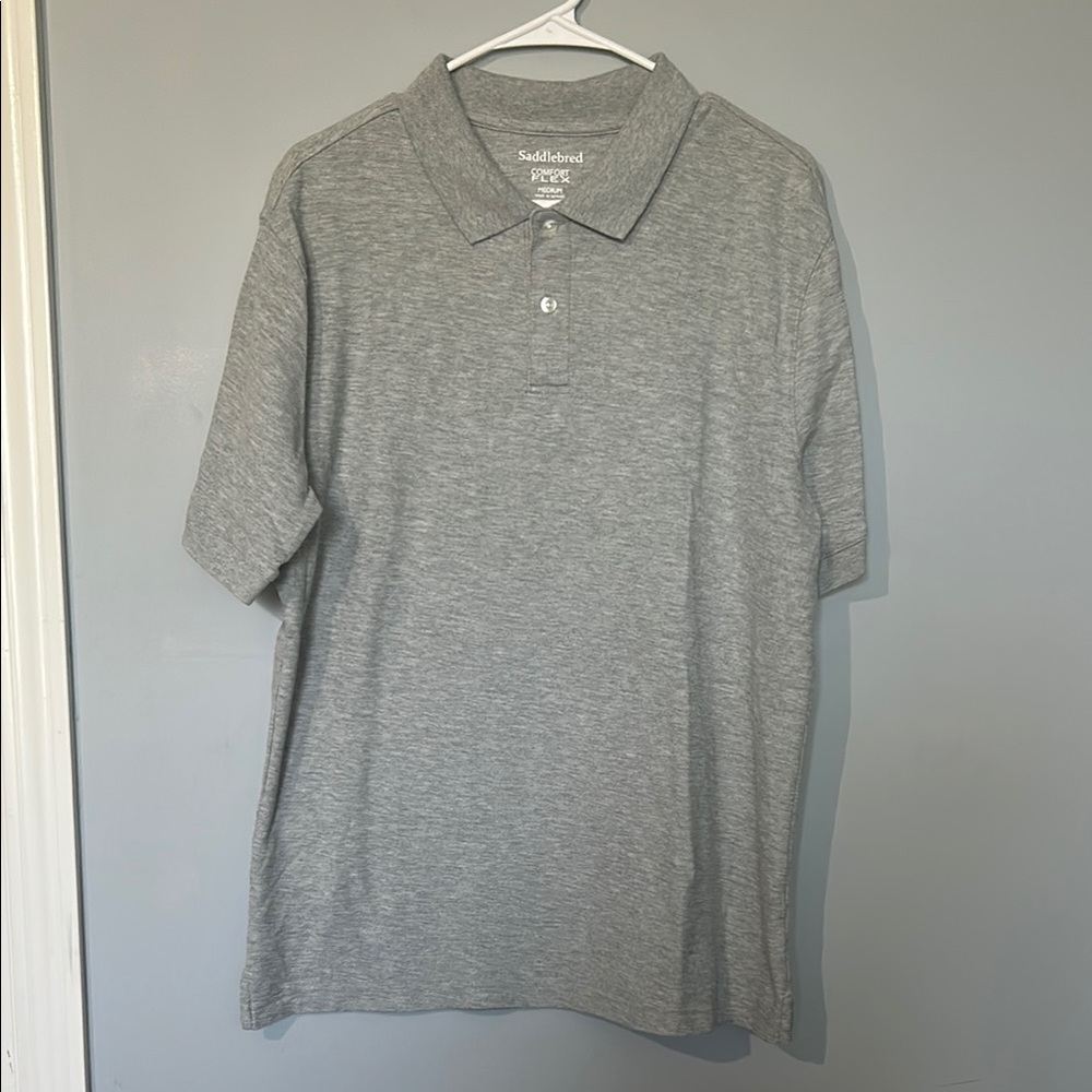 Men’s Saddlebred Classic Gray Polo Shirt size M